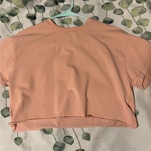 Shein light pink crop top